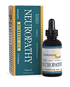 Frankincense & Myrrh Neuropathy Rubbing Oil with Essential Oils for Pain Relief, 2 Fluid Ounces - 1 Pack