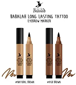 Magic Eyebrows Babalah Long Lasting Tattoo Eyebrow Marker Lasts for 7 Days. #01 Natural Brown