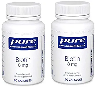 Pure Encapsulations Biotin Hypo-Allergenic Dietary Supplement 8 Milligrams - 60 Capsules (Pack of 2)