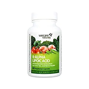 R-Alpha Lipoic Acid 200 mg (60 Vegetarian Capsules), superior antioxidant for liver, eyes, and nerve systems.