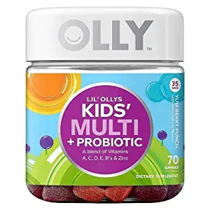 Lil'Olly's Kid's Multi+Probiotic Yum Berry Punch Vitamin Gummies - 70 Count TRG