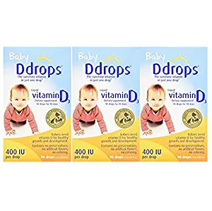 Ddrops Baby 400 IU, 90 drops 2.5mL - 90 Drops (3 Pack)