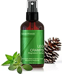 Leg Cramp Relief Spray - Get Instant Relief for Calf, Foot & Leg Cramps - Works Faster Than Tablets - Natural USA Made Magnesium Oil Blend with Organic Oils (Cypress, Marjoram, Peppermint) - (4 fl oz)