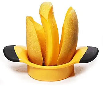 K-Steel Mango Slicer / Peeler / Cutter / Splitter / Pitter Stainless Steel Blade Pit Remover Tool Non Slip Handles Extra Large Mango Cutter Divider Max To 5.3 Inch Mango