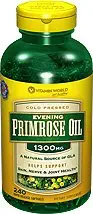 Vitamin World Evening Primrose Oil 1300 mg, 240 Rapid Release Softgels