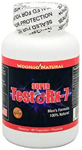 Woohoo Natural Testo Rx-7 All Natural Testosterone Booster for Men's Formula 60 Capsules - with MACA, Tribulus, American Ginseng,Honey Goat Weed, Tonkat Ali and More