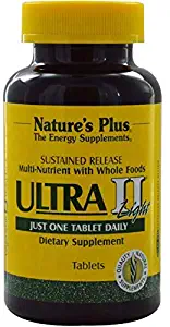 NaturesPlus Ultra II Multivitamin, Sustained Release - 60 Vegetarian Tablets - Daily Whole Food Vitamin & Mineral Supplement for Overall Health - Natural Energy Booster - 60 Servings