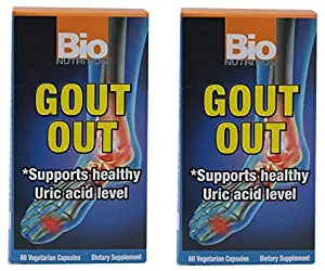 Bio Nutrition Gout Out 1878 mg, Vegi-Caps (2-Pack of 60)