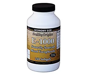 Healthy Origins Vitamin E - 1000 LU Natural Mixed Toco Gels, 240 Count