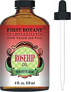 Rosehip Oil - 100% Pure Cold Pressed & Organic 4 fl. oz. - Best Moisturizer to heal Dry Skin & Fine Lines - Virgin Rose Hip Seed Oil For Face and Skin