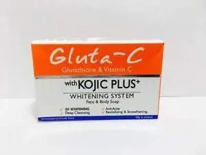 Gluta C Glutathione with vitamin C with Kojic Plus whitening system face and body soap
