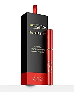 Sa Palette Eyelash and Eyebrow Serum (3 ml) – Naturally Enhanced with Botanicals and Peptides for Thicker, Volumized Lashes and Brows – Add Luscious Length and Volume – Made in the USA