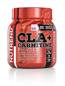 Nutrend CLA + Carnitine Cherry + Punch 300g for Your Weight Loss Plan – Instant Drink Without Sugar and preservatives, which Lowers Physical and Mental Tiredness vitamines B5, B6, B12 and D