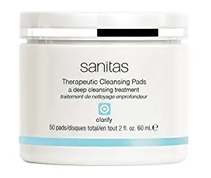 Sanitas Skincare Therapeutic Cleansing Pads, Clarifying Treatment, 50 pads / 2 Ounces