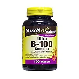 2 Pack Special of MASON NATURAL ULTRA B-100 COMPLEX TABLETS 60 per bottle