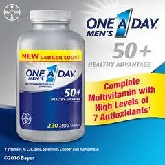 One A Day Men's 50+ Healthy Advantage, Economy valuepack of 440 Tablets total