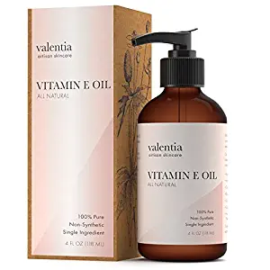 Valentia Vitamin E Oil 4 Ounce Non-Synthetic