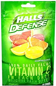 Halls VIT C Drops Size 30ct Halls Defense Vitamin C Drops 30ct