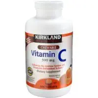 Kirkland Vitamin C (500 mg), 500-Count, Tangy Orange, Chewable Tablets