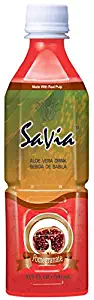 SaVia Aloe Vera Drink Pomegranate Flavor (16.9OZ/500ML Bottles 10 Count)