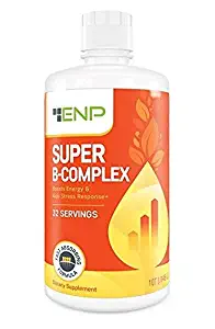 Super B Complex Liquid Vitamin Supplement | 500mg B12 and 50mg B6 | 32oz. | Liquid B-Complex Vitamins Boost Energy, Aid Stress Response | Effective Natural Products