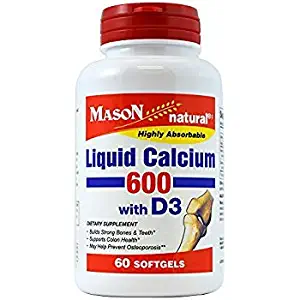Liquid Calcium 600mg with D3 Bone Support 60 softgels