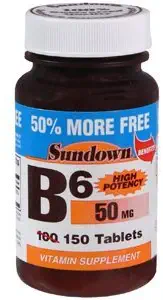 SUNDOWN VIT B-6 50MG 12587 100TB by REXALL SUNDOWN *****