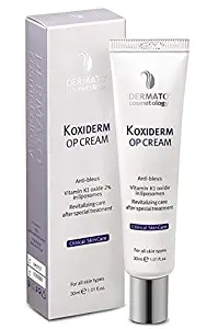 Vitamin K1 Oxiderm Cream, Minimizing Appearance of Scars, Dark Eye Circles, Bruises, Varicose Veins, Purpura and Redness 2x1.01Oz