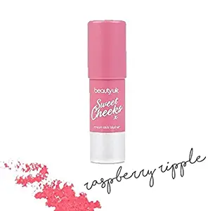 Beauty UK - Sweet Cheeks Intense Cream Blush - No.5 Raspberry Ripple - Made with Shea Butter, Vitamin C and Jojoba Oil