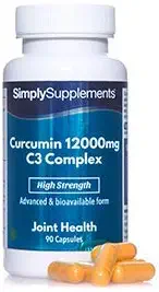 Curcumin Capsules 12000mg | High Strength with Bioperine Black Pepper Extract | Active Ingredient of Turmeric | 90 Capsules = Up to 3 Month Supply | Manufactured in The UK