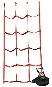 Slackers Ninja Net- Red | Ninjaline Net | Cargo Climbing net | Ninja Training | Net for Slackline Obstacle Course