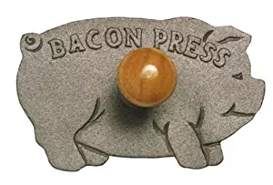 Norpro Cast Iron Pig Shaped Bacon Press with Wood Handle