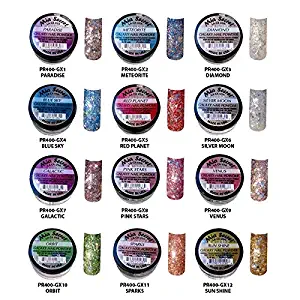 12pcs Mia Secret Galaxy Nail Art Powder Professional Acrylic