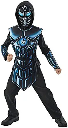 Boys Girls Robot Ninja Light Up with Sounds Kombat Halloween Carnival Festival Fancy Dress Costume Outfit