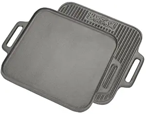 Bayou Classic 7442 14" Square Cast Iron Reversible Griddle