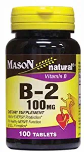 MASON NATURAL, Vitamin B-2 100 Mg Tablets - 100 Ea