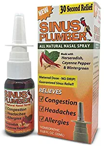 Sinus Plumber Horseradish Capsaicin Pepper Allergy Nasal Spray
