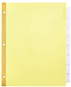 Office Depot Insertable Dividers With Big Tabs, Buff, Clear Tabs, 8-Tab, Pack Of 4 Sets, 14777