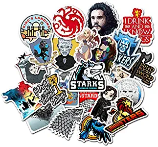 Game of Throne Waterproof Stickers of 50 Vinyl Decal Merchandise Laptop Stickers for Laptops, Computers, Hydro Flasks, Skateboard and Travel Case