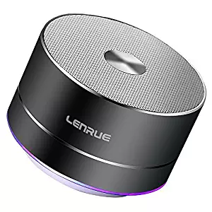 LENRUE Portable Wireless Bluetooth Speaker with Built-in-Mic,Handsfree Call,AUX Line,TF Card for iPhone Ipad Android Smartphone and More (Grey)