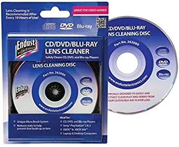 Endust for Electronics, CD/DVD Lens Cleaner, Blu Ray, Great for desktop computers and players (262000)